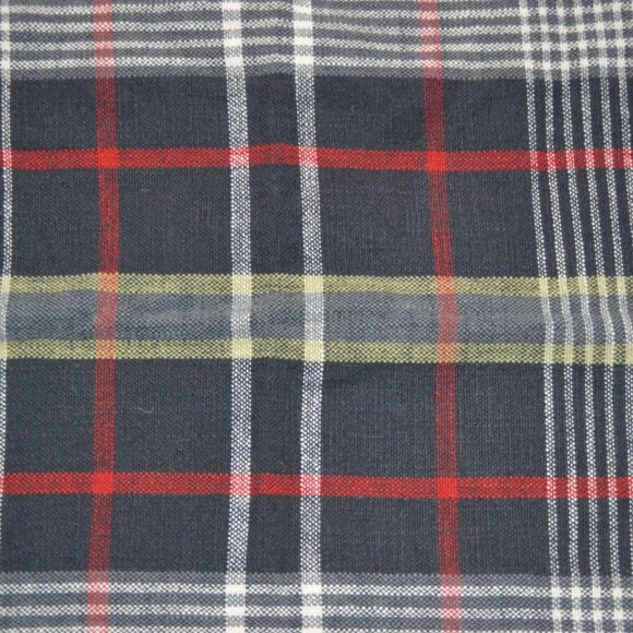 2 Pottery Barn Carson Plaid EURO Shams Gray Red White Yellow 100% Cotton - Picture 7 of 8